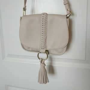 Detailed Bone colored Crossbody purse